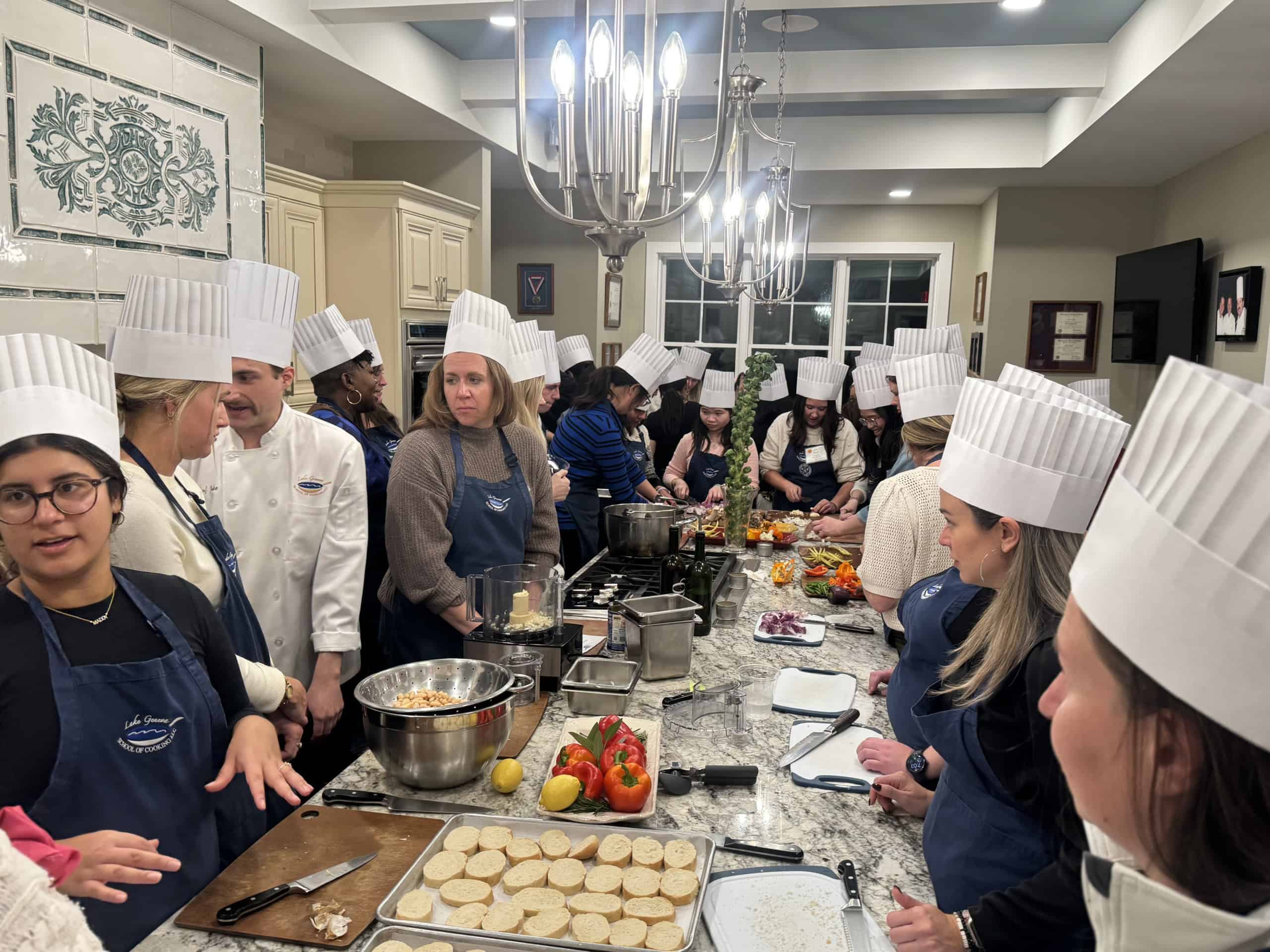 Scholars cooking together