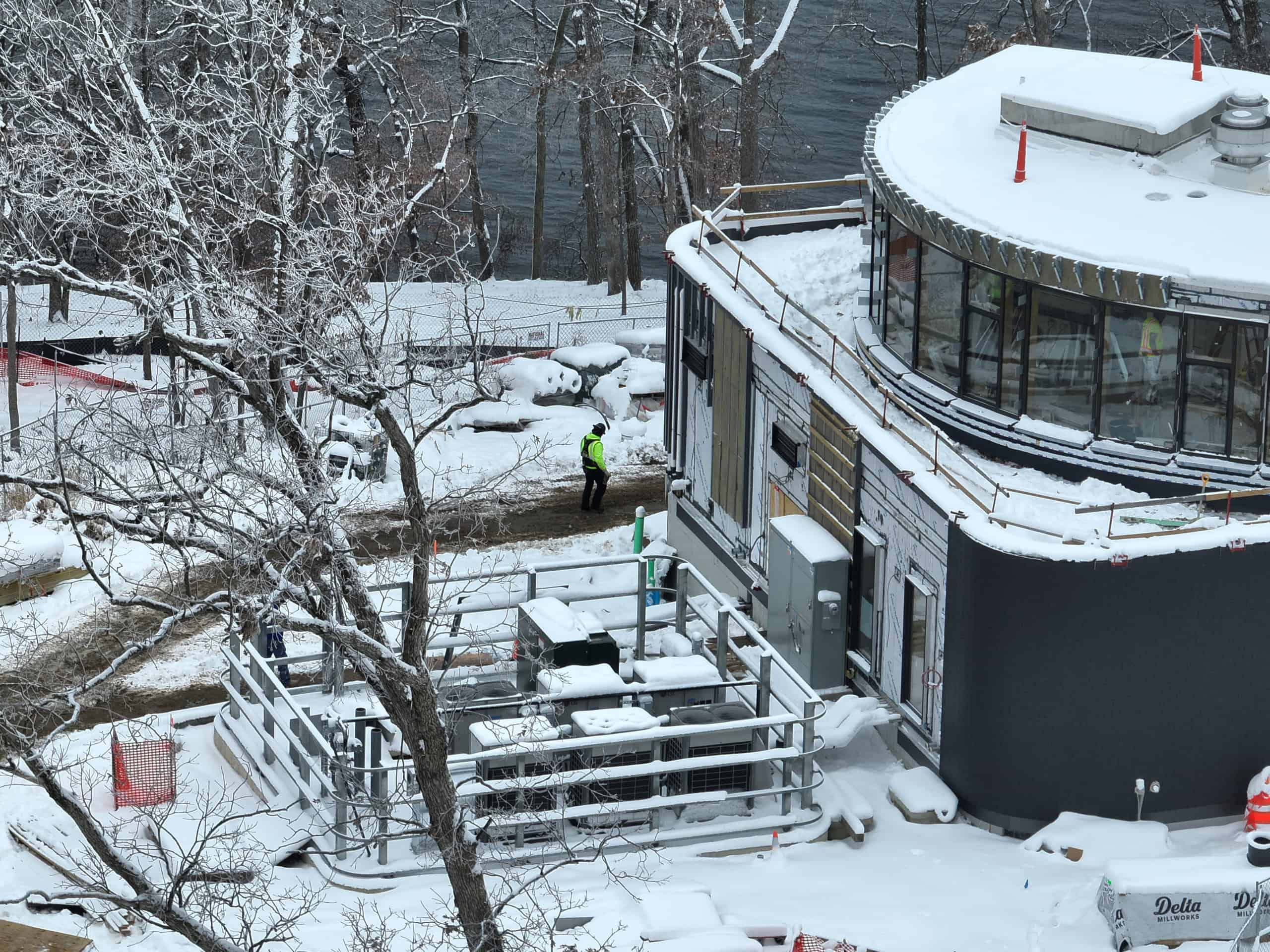 Image of The Lodge building under construction